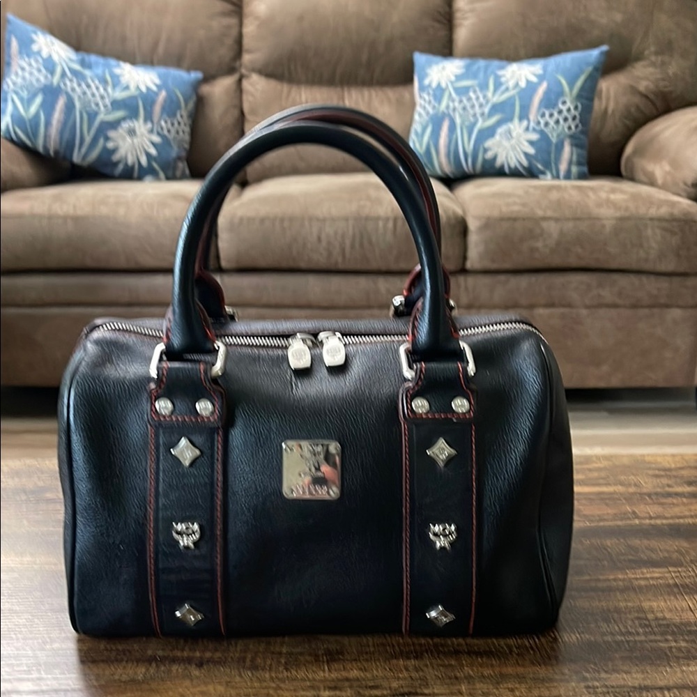 MCM Black Boston Bag